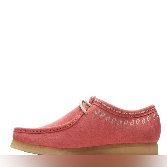 Clarks Women's Wallabees Coral Suede Moccasins Size 11.5 - Picture 8 of 11